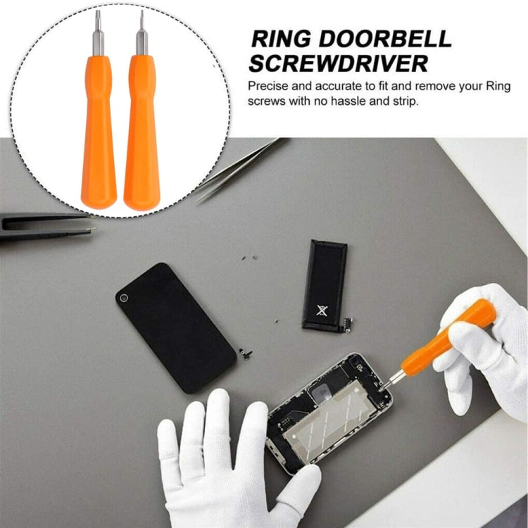 2 In 1 For RIng Doorbell Screwdriver Replacement For Ring Doorbell Battery Change(Orange)