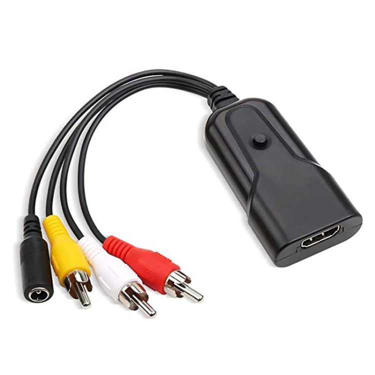 K13W HDMI To AV 1080P HD Converter, Cable Length: 0.5m(Black)