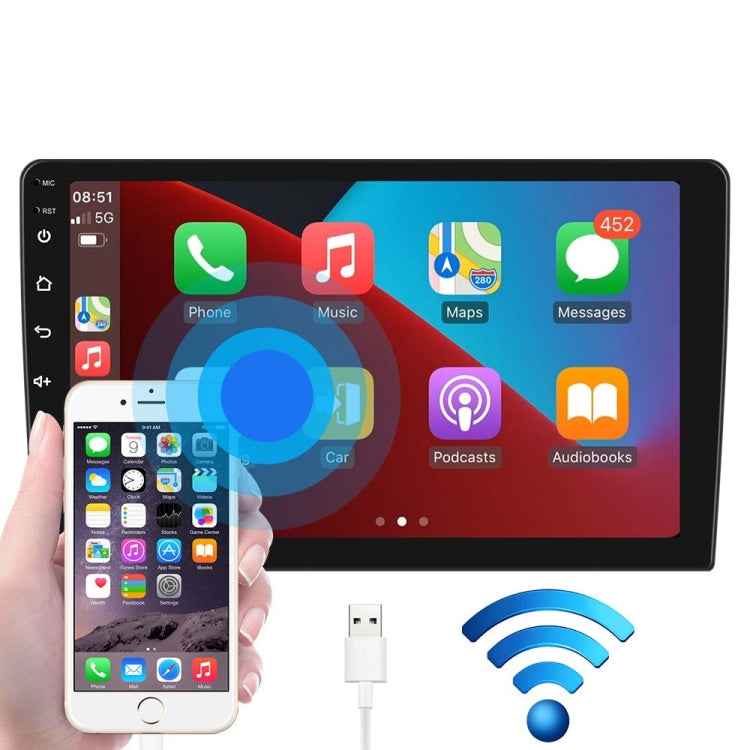 A3012 9 Inch Android Navigation CarPlay 1+32G Dual-Spindle Universal Central Control Screen Car Navigator Reversing Video Player(Standard)