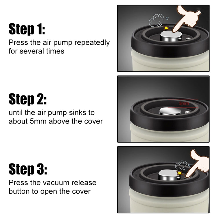 Kacheeg Sealing Can Pressed Vacuum Coffee Bean Tea Cans, Capacity: 1600ml - free shipping - PMC TechLife - Order now!