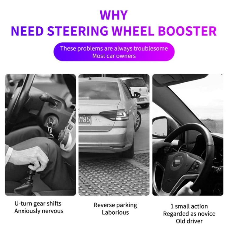 Car Steering Wheel Booster Ball Assist With Compass(A Model Black)