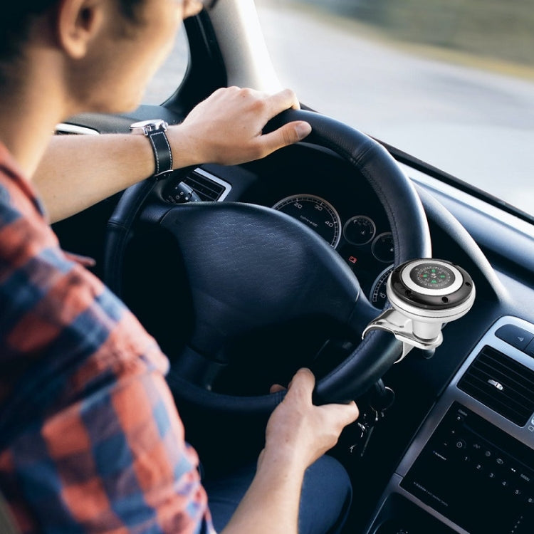 Car Steering Wheel Booster Ball Assist With Compass(A Model Black)
