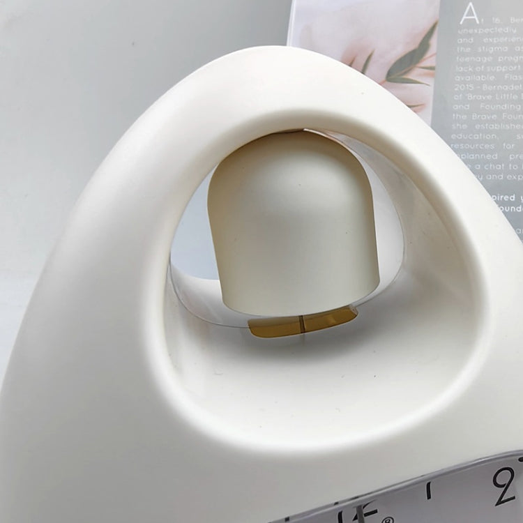 GH809 Egg-shaped Desktop Children Alarm Clock Bedside Cute Belling Clock(White)