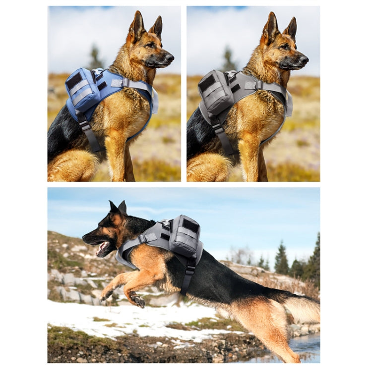 Dog Explosion-proof Chest Strap With Detachable Combination Backpack, Size: M(Grey)