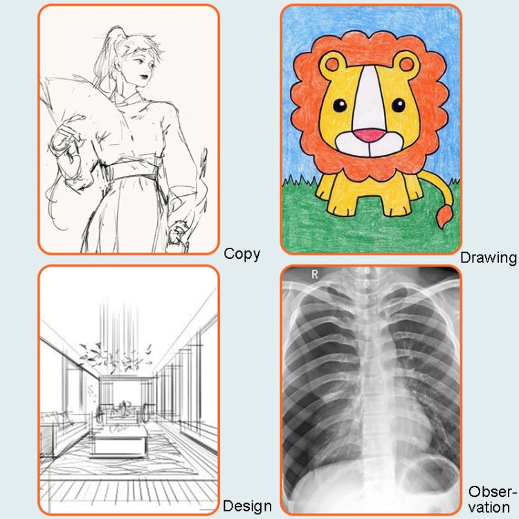 A4-D28B Rechargeable Copy Desk Drawing Board, Specification: With Charging Line+US Plug Adapter - by PMC TechLife | Online Shopping South Africa | PMC TechLife | Buy Now Pay Later Mobicred