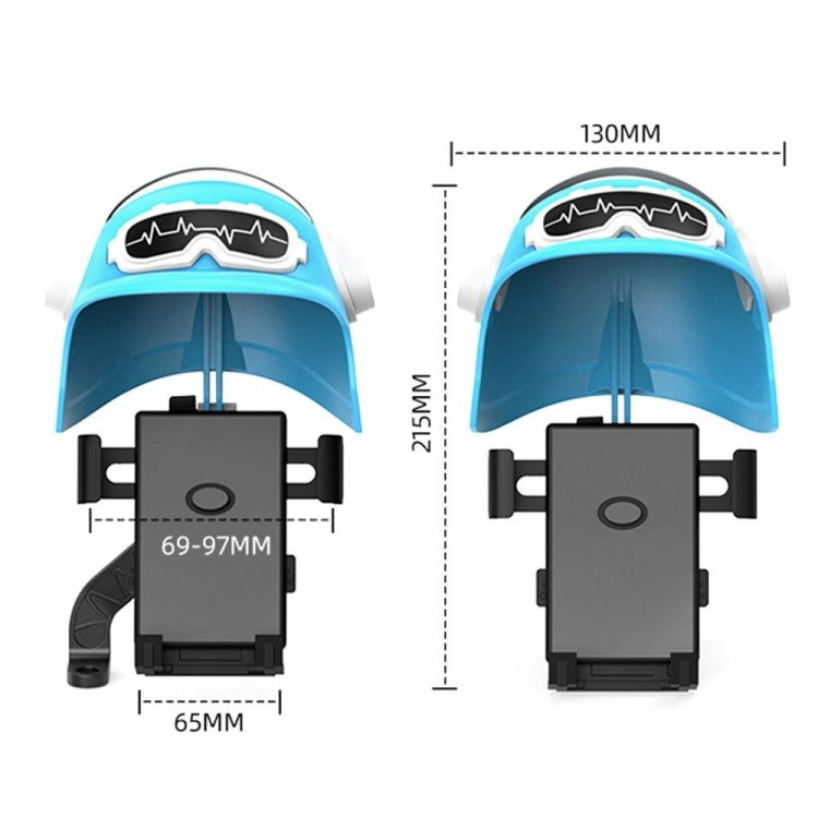 Small Helmet Sunscreen Phone Stand Bracket Motorcycle Mobile Phone Holder,Spec: Rearview Mirror White