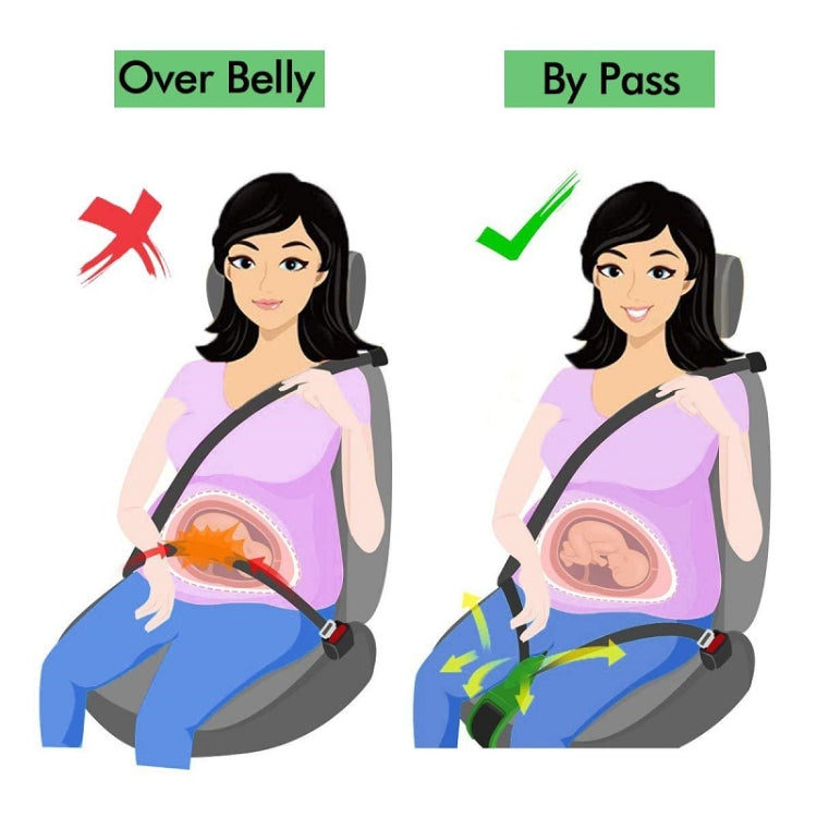 Pregnant Car Seat Belt Anti Stranglehold Belly Protection Fetal Regulator(White)