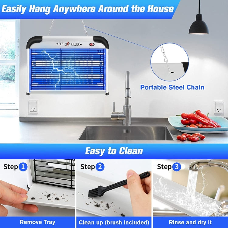 SK611 Indoor Household 20W Electric Shock Mosquito Killer Lamp High Voltage Hotel Fly Killer Lamp(UK Plug)