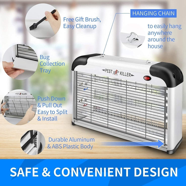 SK611 Indoor Household 20W Electric Shock Mosquito Killer Lamp High Voltage Hotel Fly Killer Lamp(UK Plug)