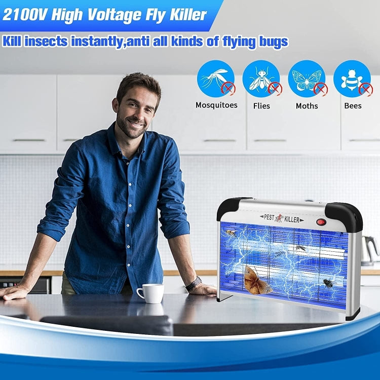 SK611 Indoor Household 20W Electric Shock Mosquito Killer Lamp High Voltage Hotel Fly Killer Lamp(UK Plug)