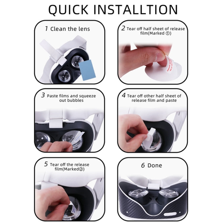 For Oculus Quest 2 Hifylux Q2-FF6 Lens Protective Film HD Anti-Scratch Anti-Sweat TPU Soft Film(As Show)