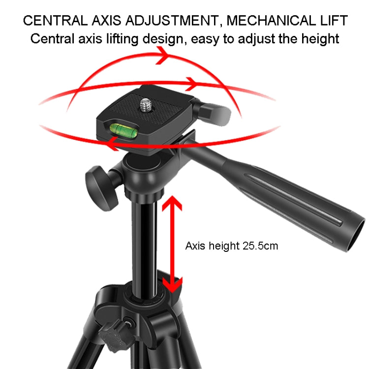 KIT-15LM Tripod Fill Light With Microphone Vlogging Kit For Live Phone Recording(Black)