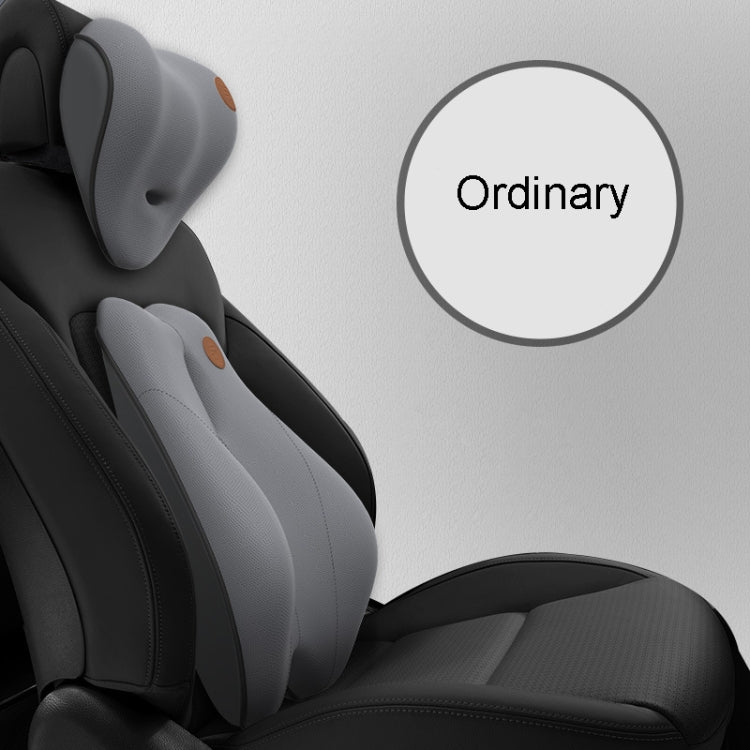 SR-21 Car Lumbar Cushion Headrest Seat Memory Foam Accessories, Style: Ordinary Lumbar Support (Gray)