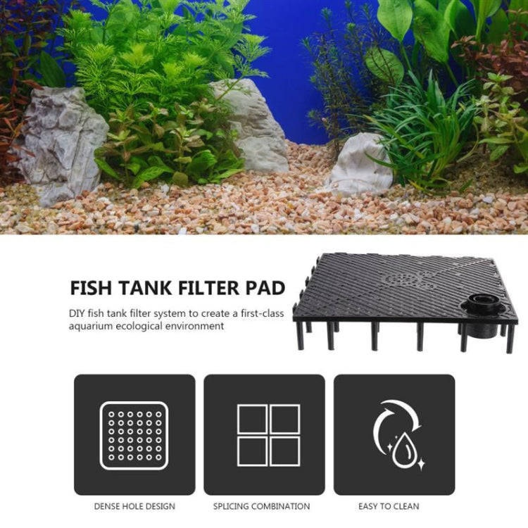 8pcs Fish Tank Bottom Filter Board Sand Mat(Black Tablet) - Filters & Accessories by PMC TechLife | Online Shopping South Africa | PMC TechLife | Buy Now Pay Later Mobicred
