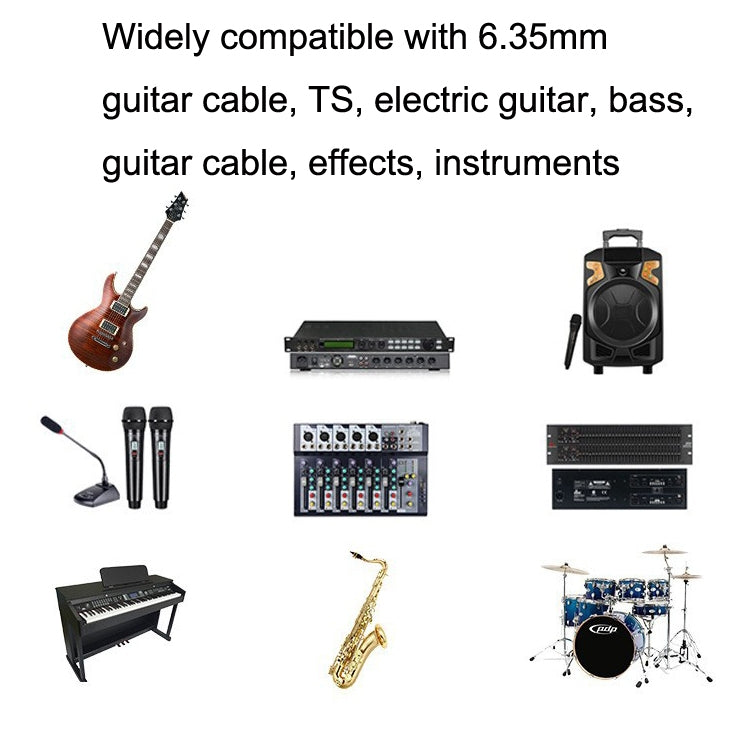 10m 2 Straight Head 6.35mm Guitar Cable Oxygen-Free Copper Core TS Large Two-core Cable