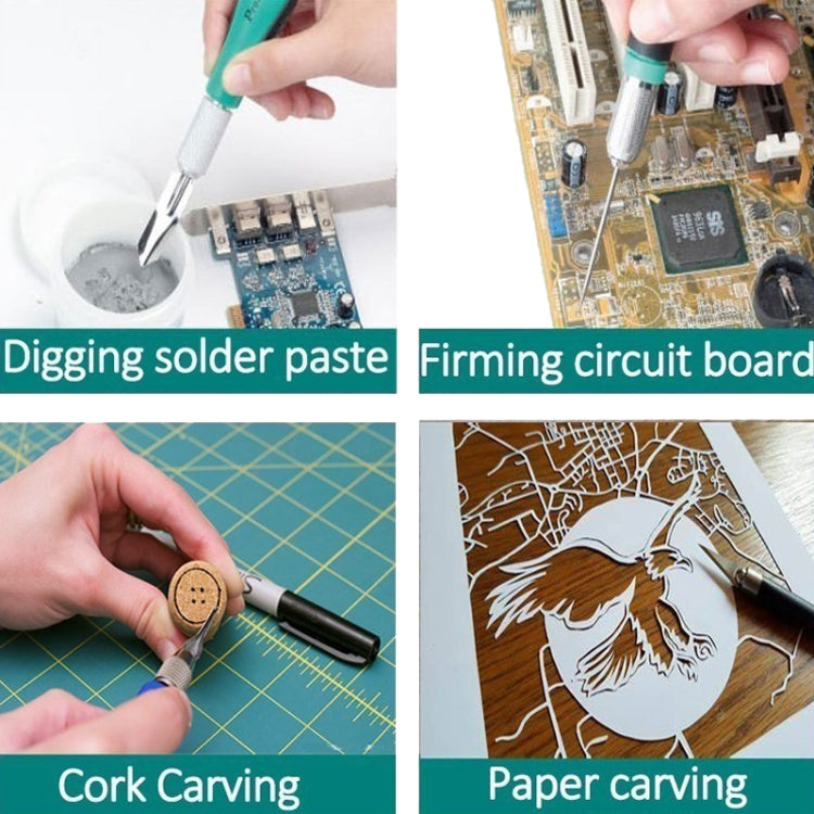 ProsKit PD-398 14 In 1 Carved Paper Hand Carving Knife Set - Burin &Cutting Knife by ProsKit | Online Shopping South Africa | PMc TechLife | Buy Now Pay Later Mobicred