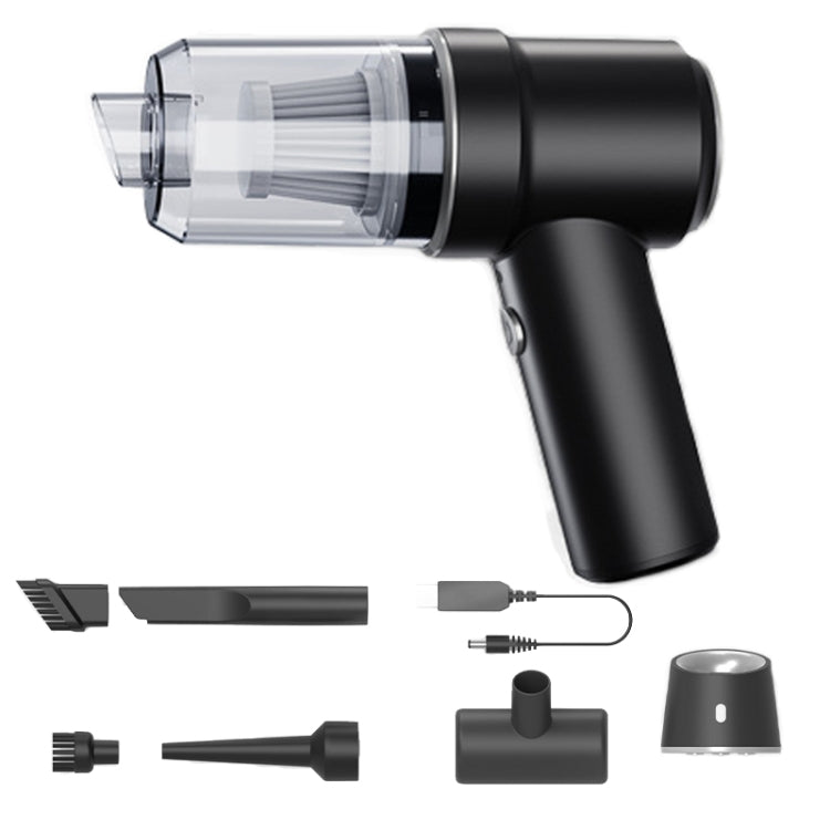 Small Wireless Charging Car Vacuum Cleaner Handheld High Power Vacuum Cleaner, Sort by color: 117CG-Black