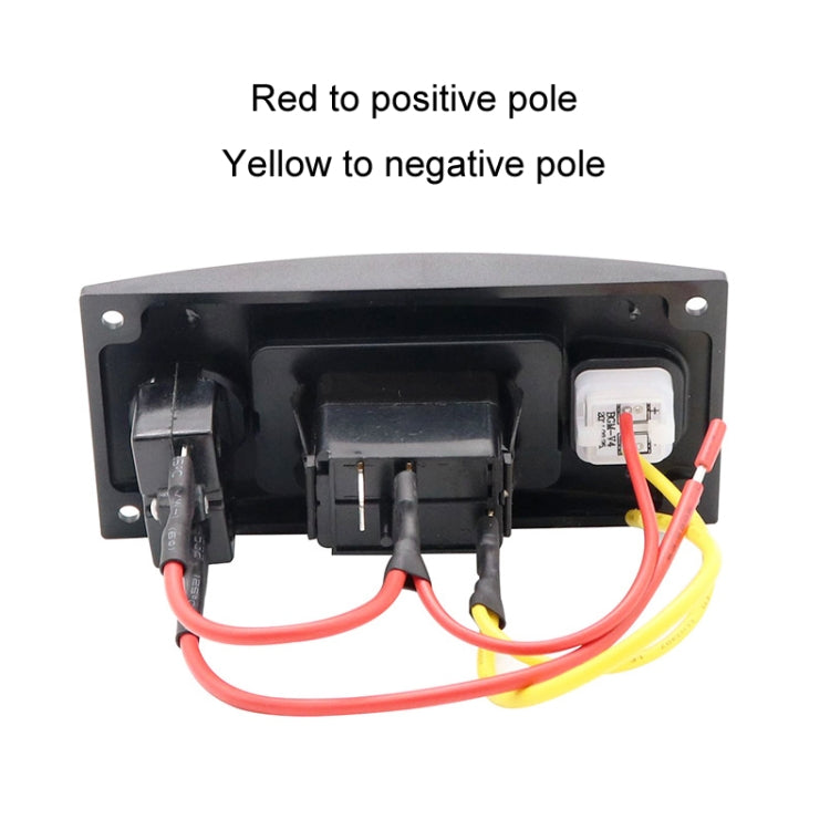 Marine Self-Locking Resetting Switch With Overload Protection Indicator Light ON-OFF-ON 3 Switch (Printed)