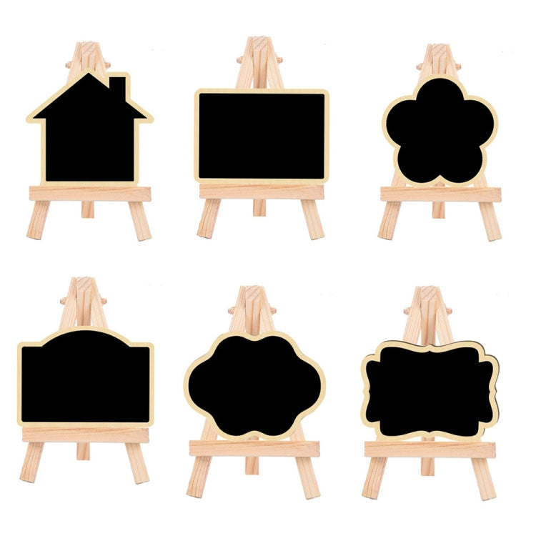 Small Party Shop Message Blackboard Ornaments Pine Tripod Decorative Message Board(Arched)