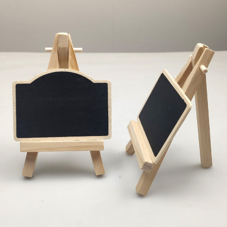 Small Party Shop Message Blackboard Ornaments Pine Tripod Decorative Message Board(Arched)