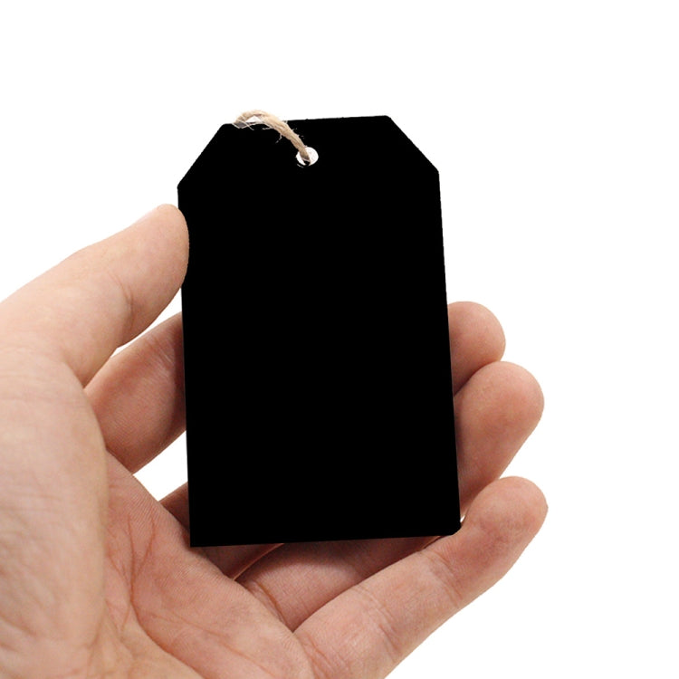 10pcs/Set Mini Hanging Wooden Message Board Home Holiday Decor Lanyard Chalkboard(Rectangle)