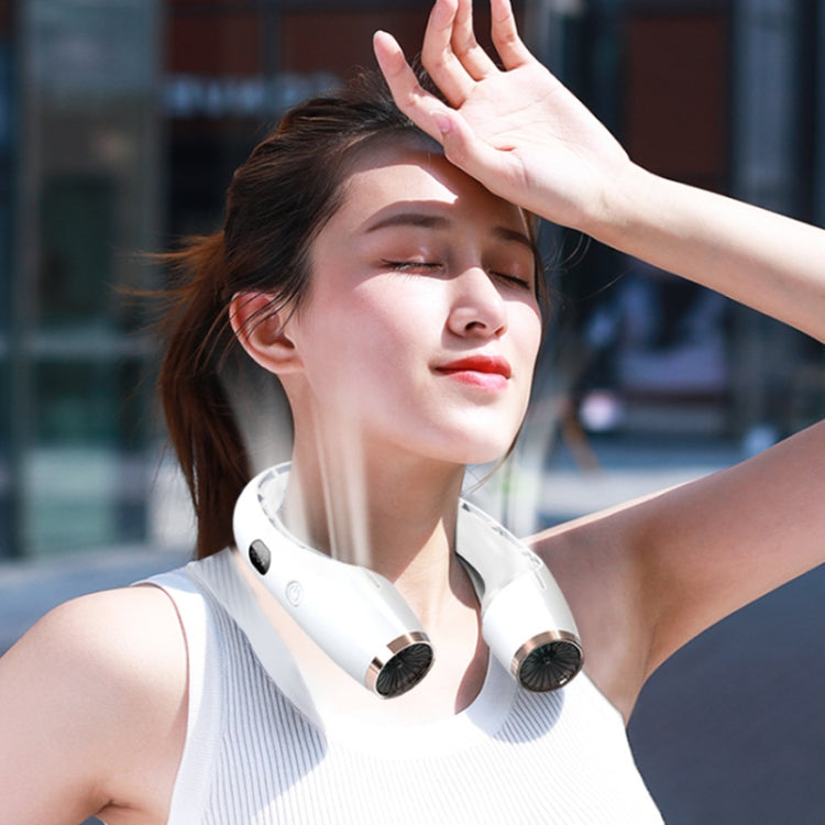 USB Charging Big Wind Cooling Leafless Hanging Neck Fan(Blue) - Electric Fans by PMC TechLife | Online Shopping South Africa | PMC TechLife | Buy Now Pay Later Mobicred