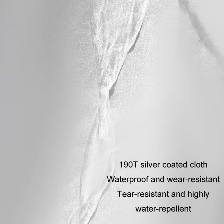 190T Silver Coated Cloth Car Rain Sun Protection Car Cover with Reflective Strip, Size: M