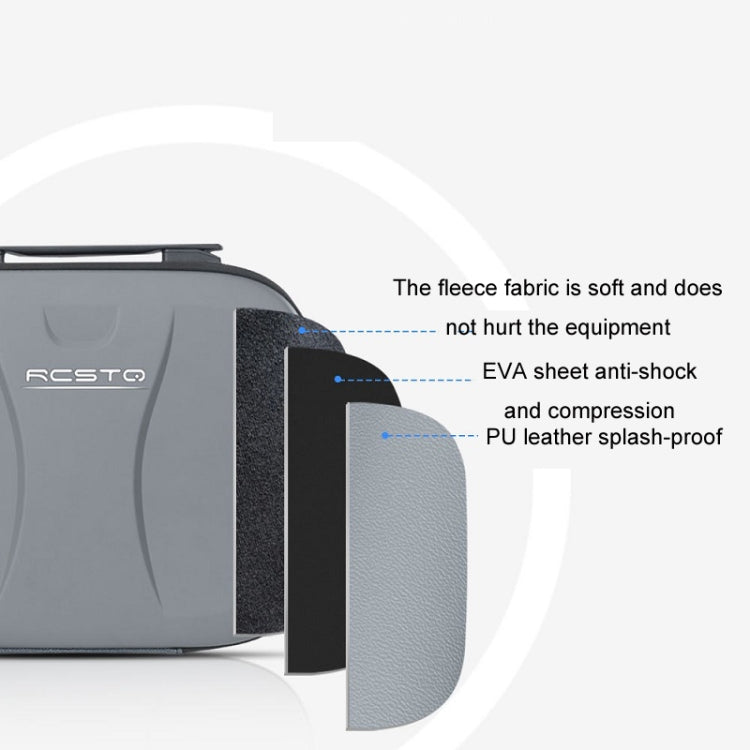 For DJI Mini 3 Pro RCSTQ Remote Control Portable Storage Bag(Grey)