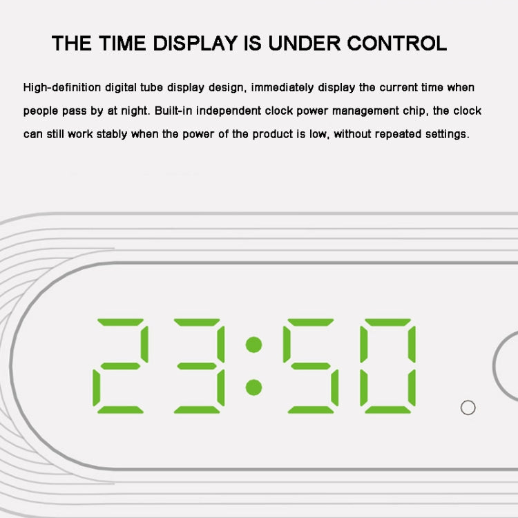 D05 Smart Induction Magnetic Night Light with Time Display,Spec: Touch Dimming