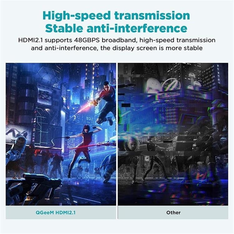 QGeeM QG-AV17 HDMI To HDMI Connection Cable Support 8K&60Hz 1m Length - Cable by QGeeM | Online Shopping South Africa | PMC Jewellery | Buy Now Pay Later Mobicred