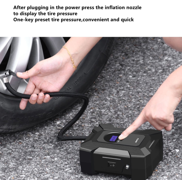 SUITU ST-818 DC 12V Wired Car Air Pump Tire Inflator With LED Lighting Pointer Model+Toolbox