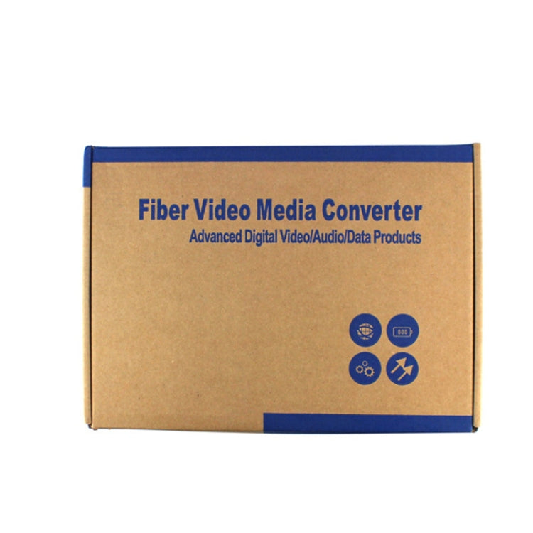 1pair YH-VD48508 SC 8-way Bidirectional Data Network Optical Transceiver Fiber Optic Transceiver(Black)