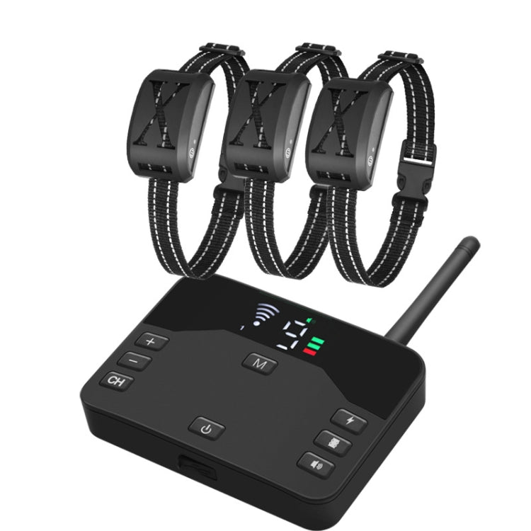 2-In-1 Electric Dog Fence & Remote Training Collar Adjustable Vibration & Shock For 3 Dogs(Black) - Training Aids by PMC Jewellery | Online Shopping South Africa | PMC Jewellery | Buy Now Pay Later Mobicred