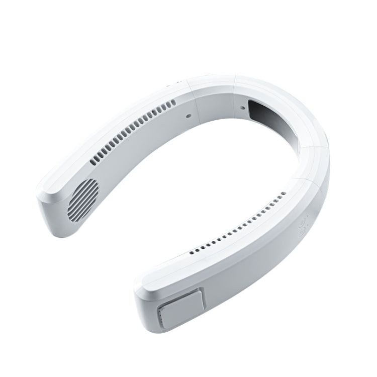 WT-F54 Wind From All Sides Long Battery Life Semiconductor Cooling Hanging Neck Fan(White)