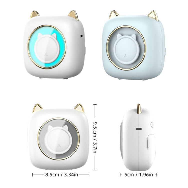 C23 Seven Colors Atmosphere Breathing Light Wireless Thermal Printer, Color: White+3 Rolls Color Paper