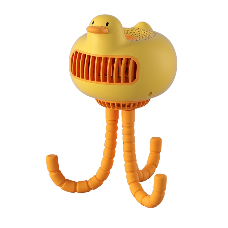 WT-E20 Stroller Fan USB Mute Portable Octopus High Air Volume Mini Fan, Style: Shake Head Type (Yellow)
