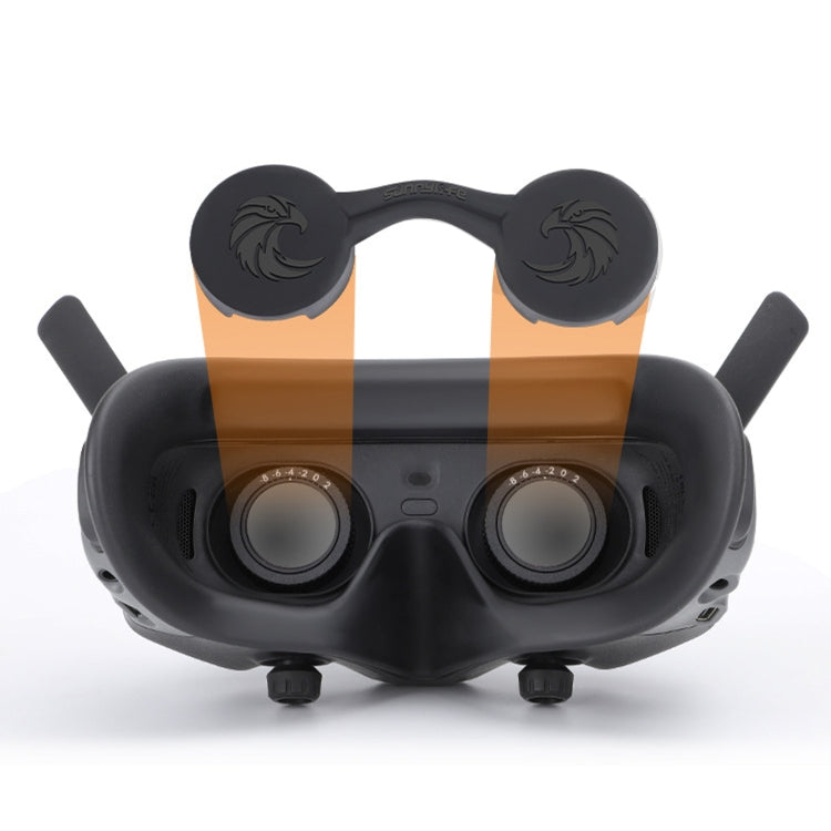 For DJI Goggles 2 Sunnylife AT-BHT565 Dustproof Lens Protective Cover VR Glasses Silicon Cover(Black)
