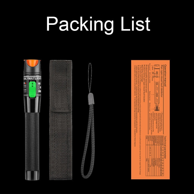 1-60 km Optical Fiber Red Light Pen 5/10/15/20/30/50/60MW Red Light Source Light Pen, Specification: 10mW Orange - Fiber Receiver by PMC Jewellery | Online Shopping South Africa | PMC Jewellery | Buy Now Pay Later Mobicred