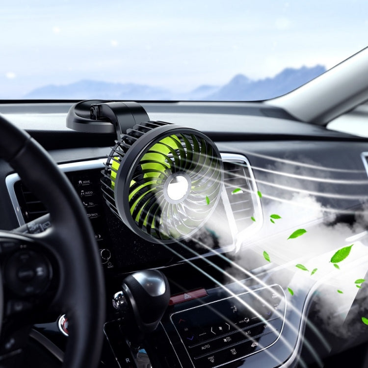 F612 5W Car Rotatable Turntable Silent Fan(USB) - Heating & Fans by PMC TechLife | Online Shopping South Africa | PMC TechLife | Buy Now Pay Later Mobicred