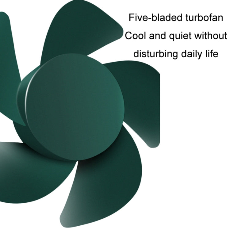 F304 Double-head Hose Built-in Lithium Battery USB Car Fan, Color: Black Silver