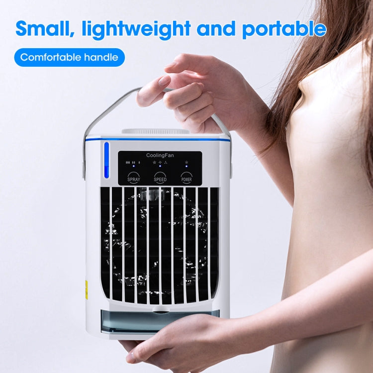 CF008 Mini Household Humidification Spray Air Cooler USB Plug-in Portable Air Conditioner Fan(White)