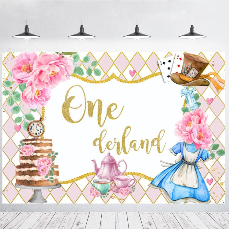 180x180cm Tea Party Tea Cup Teapot Birthday Backdrop Cloth