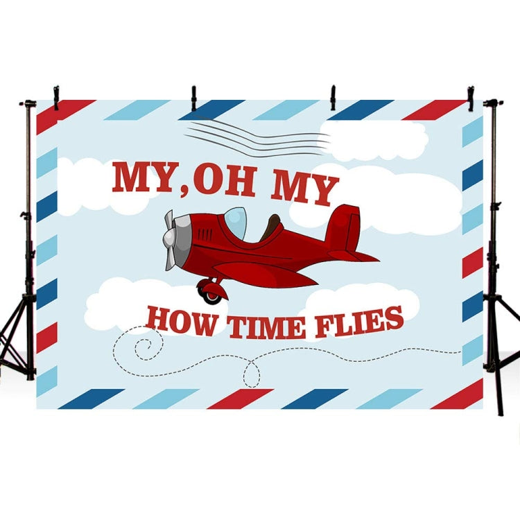 210x180cm Cartoon Small Aircraft Children Birthday Background Cloth