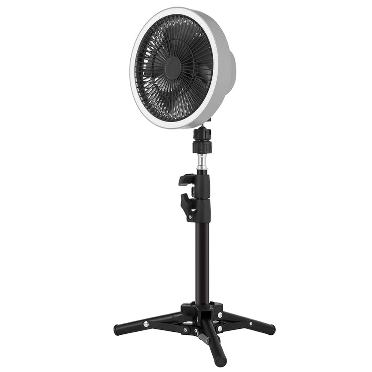 ZK-01 7 Inch Outdoor Camping LED Light Tripod Fan Portable Multifunctional Power Bank Hanging Fan(Gray)