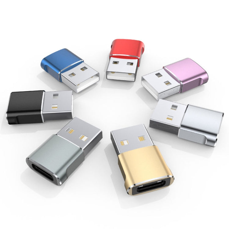 USB 2.0 Male To USB-C / Type-C Female Adapter, Support Charging & Transmission Data(Silver)