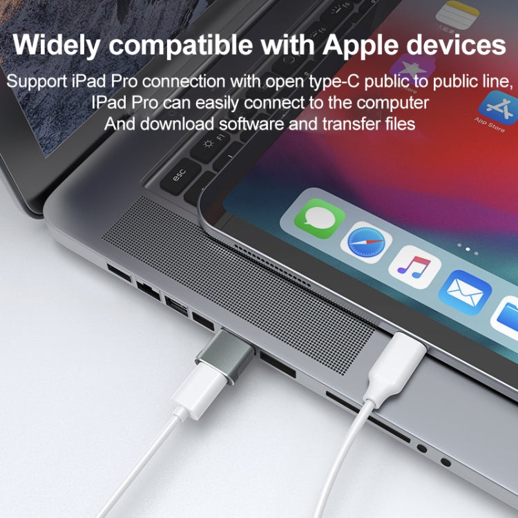 USB 2.0 Male To USB-C / Type-C Female Adapter, Support Charging & Transmission Data(Purple)