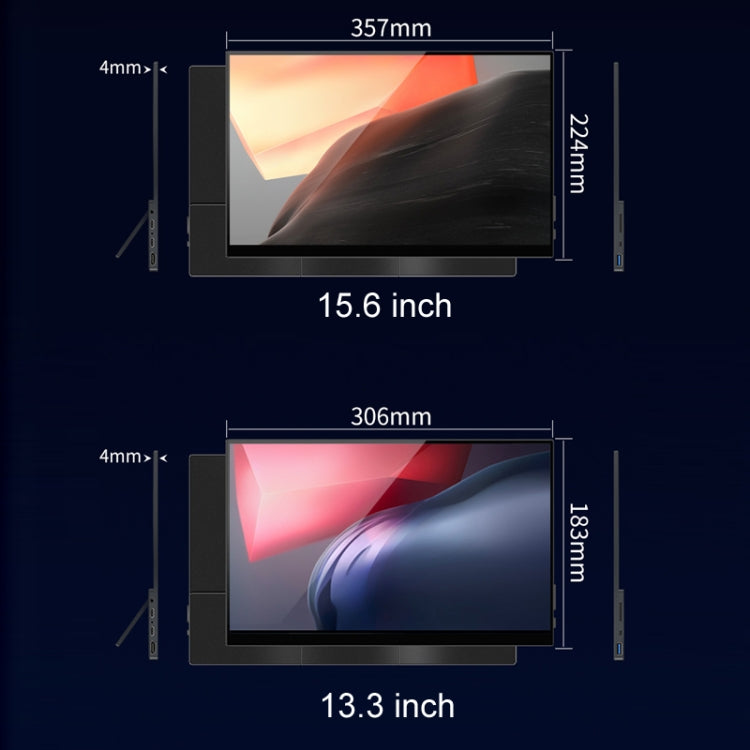 13.3 inch Ordinary Version 4K Portable External Extended Screen Display For Switch/PS5/Mobile Phone/Computer(US Plug) - LCD Monitors by PMC Jewellery | Online Shopping South Africa | PMC Jewellery | Buy Now Pay Later Mobicred