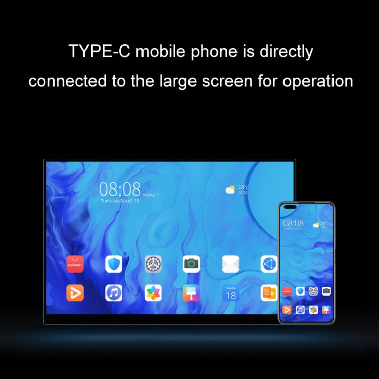 13.3 inch Ordinary Version 4K Portable External Extended Screen Display For Switch/PS5/Mobile Phone/Computer(AU Plug) - LCD Monitors by PMC Jewellery | Online Shopping South Africa | PMC Jewellery | Buy Now Pay Later Mobicred