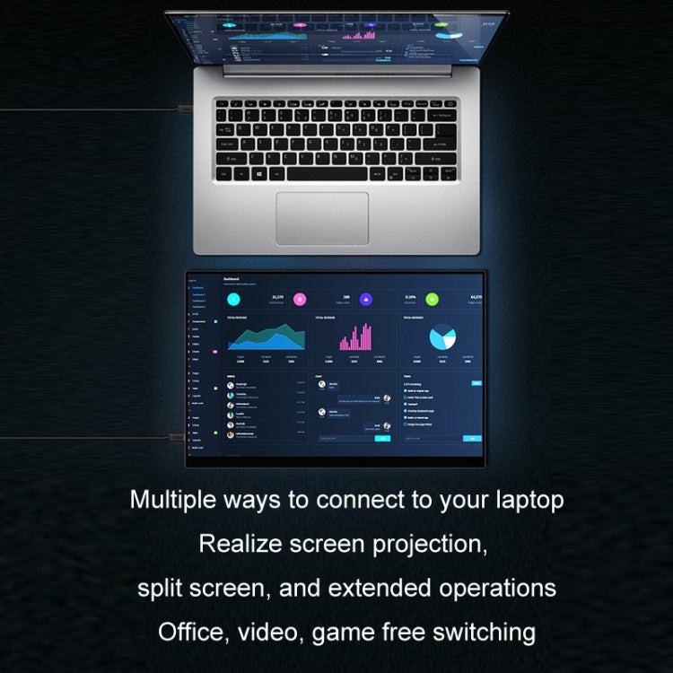 15.6 inch Touch Version 4K Portable External Extended Screen Display For Switch/PS5/Mobile Phone/Computer(AU Plug) - LCD Monitors by PMC Jewellery | Online Shopping South Africa | PMC Jewellery | Buy Now Pay Later Mobicred