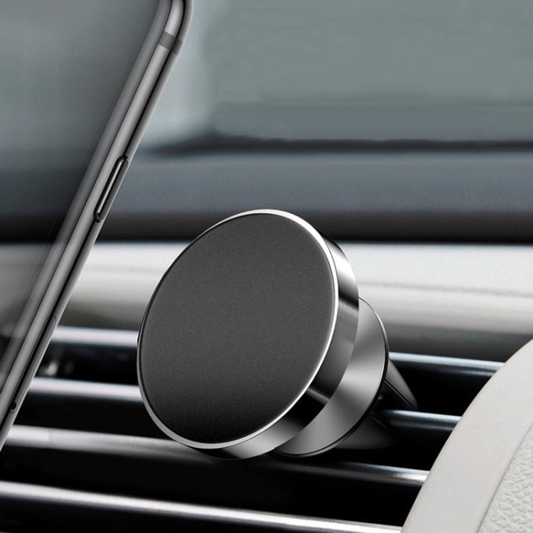 Air Outlet Type Aluminum Alloy Car Magnetic Suction Bracket Navigation Phone Holder(Silver)